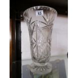 Large cut glass vase