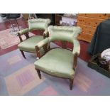 Pair of Edwardian tub chairs