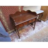 Victorian gallery-back mahogany washstand