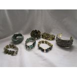 7 assorted bracelets