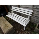 Wooden and cast iron Garden bench