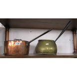 Copper & brass antique pans