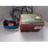 Retro traveling iron with original box