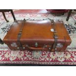 Fine vintage leather suitcase