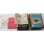 Stamps - 11 albums World & Commonwealth QV onward plus 2 small boxes of loose