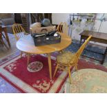 Ercol blonde dining table and 3 chairs