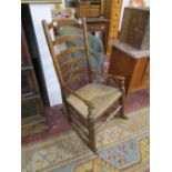 Country ladder-back rocking chair