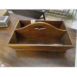 Victorian mahogany cutlery tray