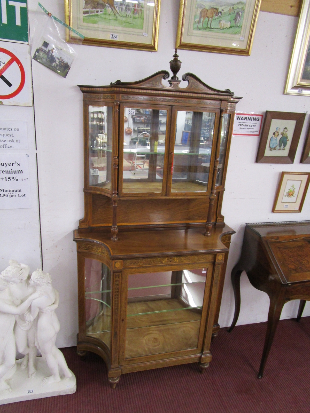 Fine quality inlaid Victorian cabinet - Maybe Edwards and Roberts - Image 2 of 13