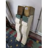 Pair of large pine wall brackets