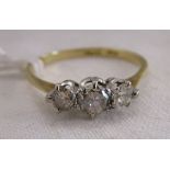 18ct 3 stone diamond ring