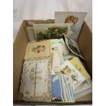 Box of Victorian greeting cards
