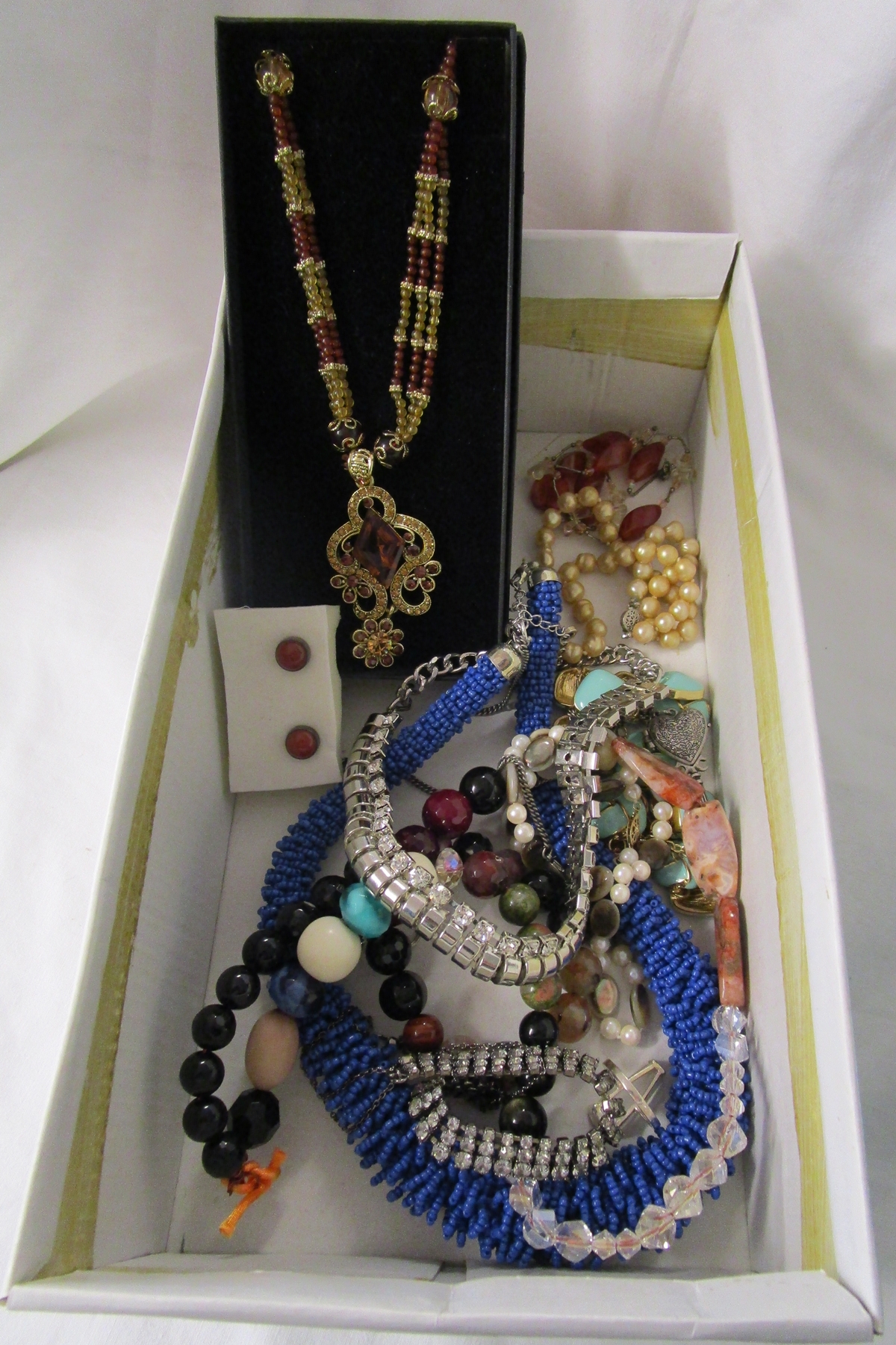 Box of costume jewellery