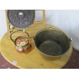Copper urn & jam pan
