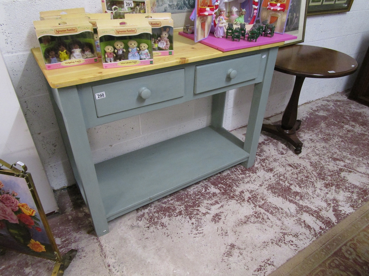 Pine & painted kitchen work table