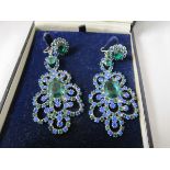Pair of Hattie Carnegie chandelier earrings