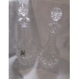 Pair of cut glass decanters