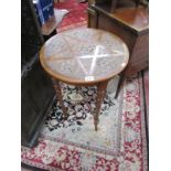 Quality Edwardian carved walnut lamp table