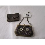 2 small antique purses