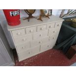 Pine chest of 13 drawers