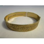 9ct gold bangle - Approx 23.2g