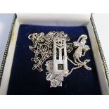 Silver Rene Macintosh style CZ pendant etc