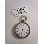 Victorian silver fob watch