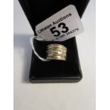 Designer silver set ring