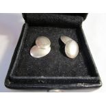 Pair of Victorian silver gent's cufflinks