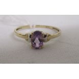 Gold amethyst set ring