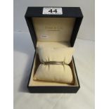 18ct Gold & 5 strand silver slider bangle, original box, Furr of Hungerford (still retails at £680)