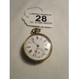 Ladies 18ct gold fob watch