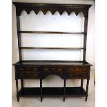 A late 18th century and later oak dresser,