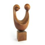Simon Randers for Randers Mobelfabrik, a teak figural group modelled as the Madonna and child,