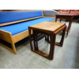 A G-Plan nest of three teak tables, max. w.