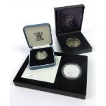 A cased Royal Mint one ounce silver uncirculated coin,