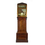 A rare early 19th century Black Forest automata and organ longcase clock,