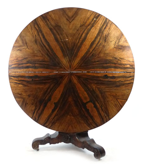 A 19th century coromandel wood centre table,