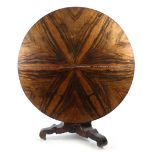 A 19th century coromandel wood centre table,