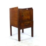 A George III mahogany pot cupboard/commode,