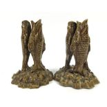 A pair of Chinese figural spill vases,