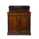 A Regency rosewood chiffonier the super structure on barley twist supports above single drawer over