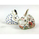 A cased Royal Crown Derby paperweight modelled as 'Meadow Rabbit', h.