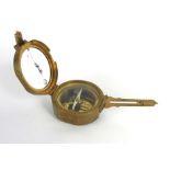 A Stanley London Natural Sine brass cased marching compass