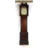 A late 18th century mahogany, crossbanded and boxwood strung longcase clock,