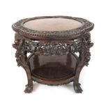 A 19th century Chinese padouk occasional table,