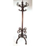 A late 19th century bentwood hat stand,