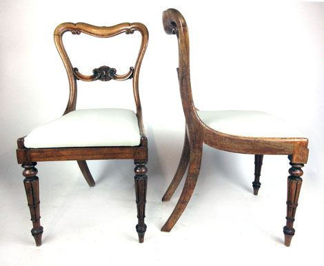 A set of four George IV rosewood dining chairs stamped 'James Winter, 101 Wardour St', - Image 5 of 5