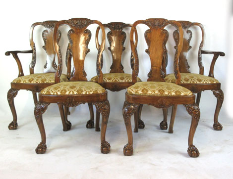 A set of twelve (ten plus two) reproduction dining chairs in the 18th century style, - Image 2 of 3