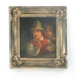 Late 18th/early 19th Century School, a study of two boys, unsigned, oil on panel,